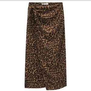 ZARA Leopard Midi Skirt